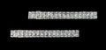 Pair of 2 Row Rhinestone Barrettes - #11772