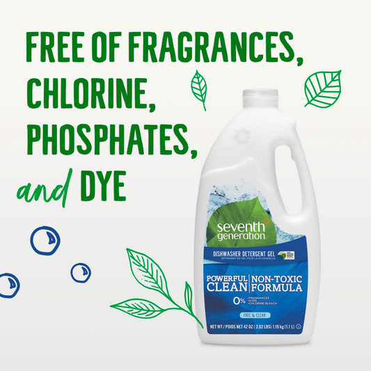 Seventh Generation Free & Clear Automatic Dishwasher Gel (6x42 Oz)
